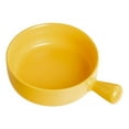 thumbnail image 1 of Ceramic Salad Bowl Handled Solid Color Adorable Washable Cute Home Breakfast Dinner Soup Fruit Bowls Tableware Yellow, 1 of 9