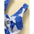 thumbnail image 6 of Wassery Toddle Girls Summer One-piece Swimsuit 6M-4T 4th of July Outfits Sleeveless V Neck Cutout Stars Striped Bathing Suits Beach Pool Swimwear Romper for Independence Day, 6 of 9