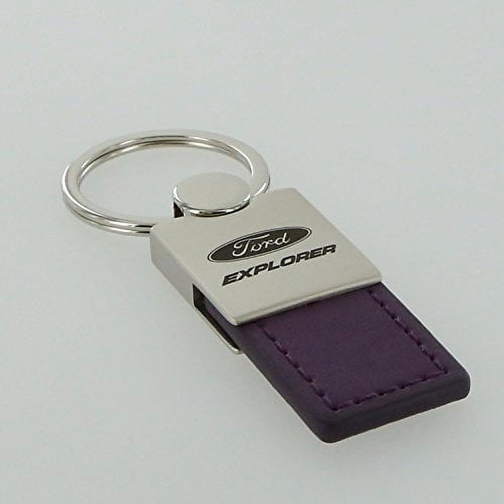 Ford Explorer Keychain & Keyring - Duo Premium Purple Leather