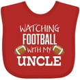 thumbnail image 3 of Inktastic Watching Football with My Uncle Boys or Girls Baby Bib, 3 of 4