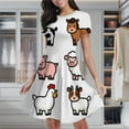 thumbnail image 2 of Cute Farm Animals Women's Classic Swing Skater Dress Casual Work Party Cocktail Dresses, 2 of 6