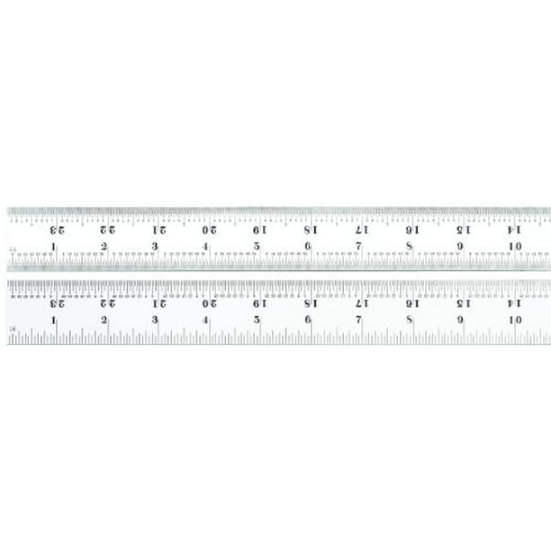 Starrett C607R-24 Spring Tempered Steel Rule With Inch Graduations, 7R