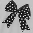 thumbnail image 5 of PatPat Girls Clothes 2 Piece Outfit Set Long Sleeve Bow Graphic Top Flare Pants Gray 10-11Y, 5 of 9