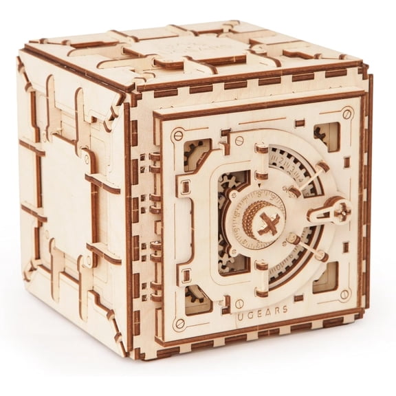 UGEARS Safe Model Kit, 3D Wooden Puzzle