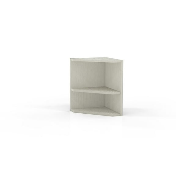 Mayline Medina Series 2 Shelf Corner Bookcase in Sea Salt