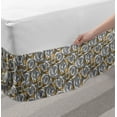 thumbnail image 2 of Floral Bed Skirt, Retro Rose Flower Petals of Swirly Petals Bridal Blossoms Motif, Elastic Bedskirt Dust Ruffle Wrap Around for Bedding Decor, 4 Sizes, Pale Coffee Grey and White, by Ambesonne, 2 of 2