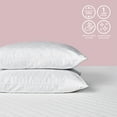 thumbnail image 3 of nue by Novaform Gel Memory Foam Micro-Cushion Pillows, Queen Size, Fresh & Cool Washable, White, 2 Pack, 3 of 6