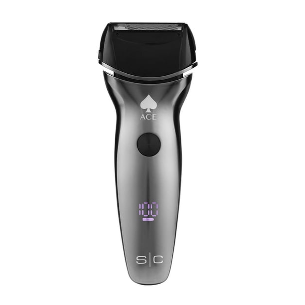 Afeitadora eléctrica inalámbrica StyleCraft Ace para hombre, en seco y húmedo, con láminas de precisión, sistema de triple afeitado con pantalla LCD y contorno inteligente.