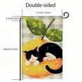 thumbnail image 3 of PHYHOO Summer Cat Garden Flag Lemon Cat Garden Flag Double Sided Buffalo Plaid Farmhouse Welcome Yard Flag Summer Seasonal Outdoor Decor White, 3 of 6
