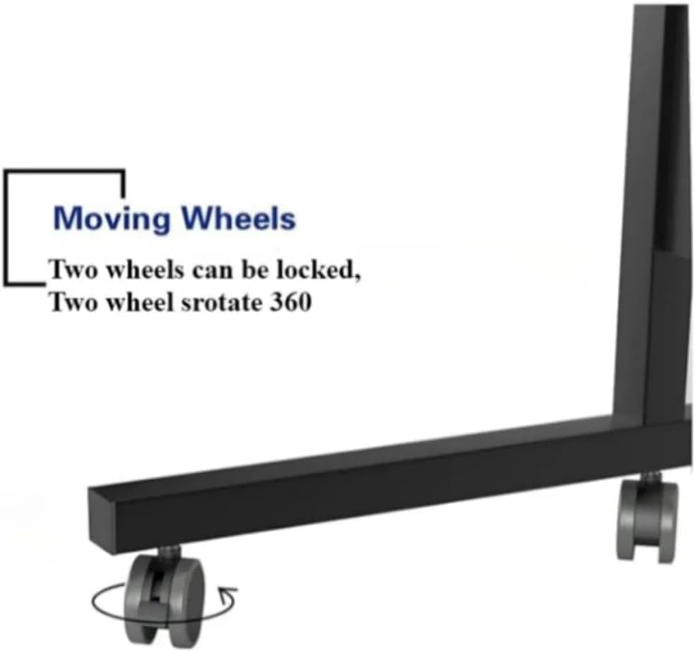 QinaQin Standing Desk Adjustable Height,Small Computer Desk with Wheels,Portable Laptop Standing Table for Home Office Study,White
