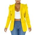 thumbnail image 1 of Yuyuzo Womens Blazer Casual Fall Long Sleeve Lapel Neck Open Front Solid Color Jackets with Pockets, 1 of 5