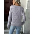 thumbnail image 2 of Light Purple Diamond - Cutout Pearl - Decorated Sweater, 2 of 5
