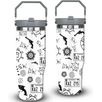 30oz Supernatural Festive Tumbler - Stainless Steel Water Bottle, Holiday Design for Christmas, Thanksgiving, Spring Festival, Uncharged Gift
