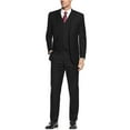 thumbnail image 5 of Caravelli Men's S600512U  3-Piece Single Breasted Slim Fit Vested Suit - Black - 44R, 5 of 13