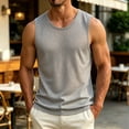 thumbnail image 2 of Dagugfen Workout Tank Tops for Men Mesh Breathable Regular Fitted Sleeveless Crew Neck Basic Layer Tops Summer Outdoor Activewear Tanks, 2 of 7
