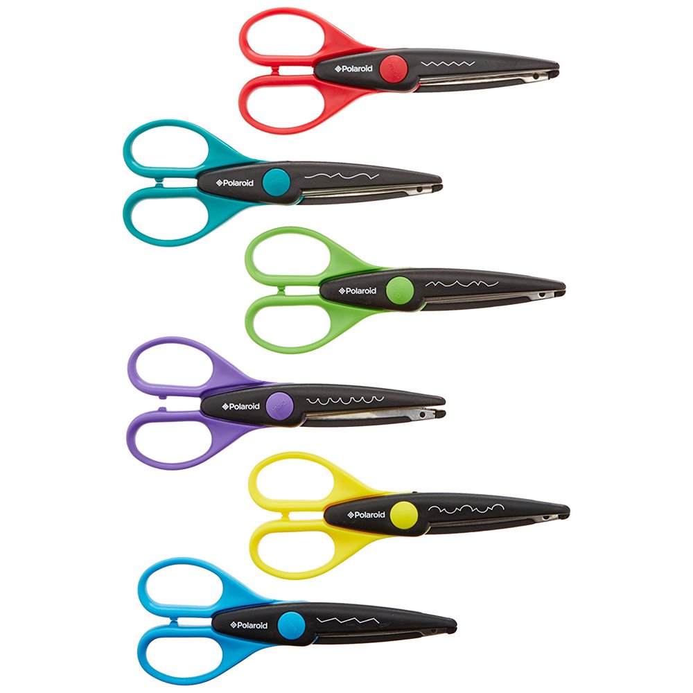 6 Colorful Decorative Edge Scissor Set For 2x3 Photo Paper Projects