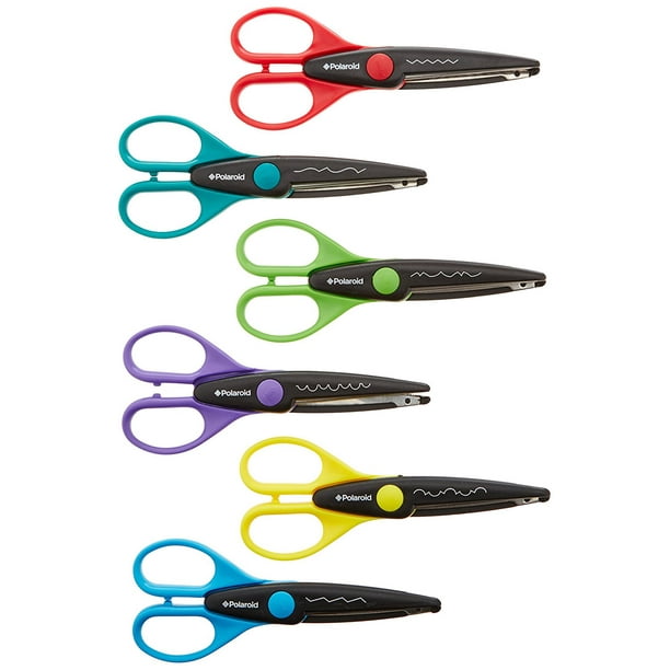 6 Colorful Decorative Edge Scissor Set For 2x3 Photo Paper Projects