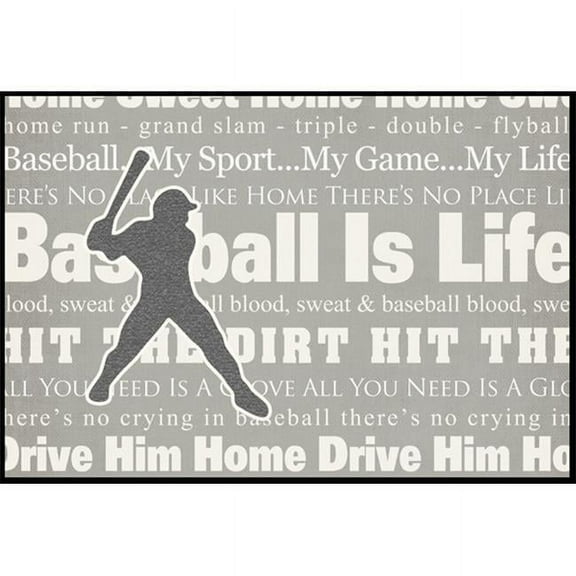 Carolines Treasures  Baseball is Life Indoor or Outdoor Mat