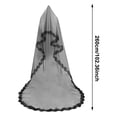 thumbnail image 4 of Elegant Bridal Headpiece with Detachable Train in Cathedral Length and Lace Edge for Wedding, 4 of 5