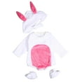 thumbnail image 3 of Ticikt My First Easter Baby Girl Boy Outfit Long Sleeve Knit Romper Onesie with Bunny Hat Clothes for Photo and Dress Up,Color:White, 3 of 6