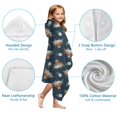 thumbnail image 7 of Blue Highland Cow Flower Pattern Hooded Bath Towel，60"x35" for Ages 3 To 12 Kids, Quick Dry Lightweight Soft Microfiber Hood Beach Towel Cover Up for Kids, 7 of 7