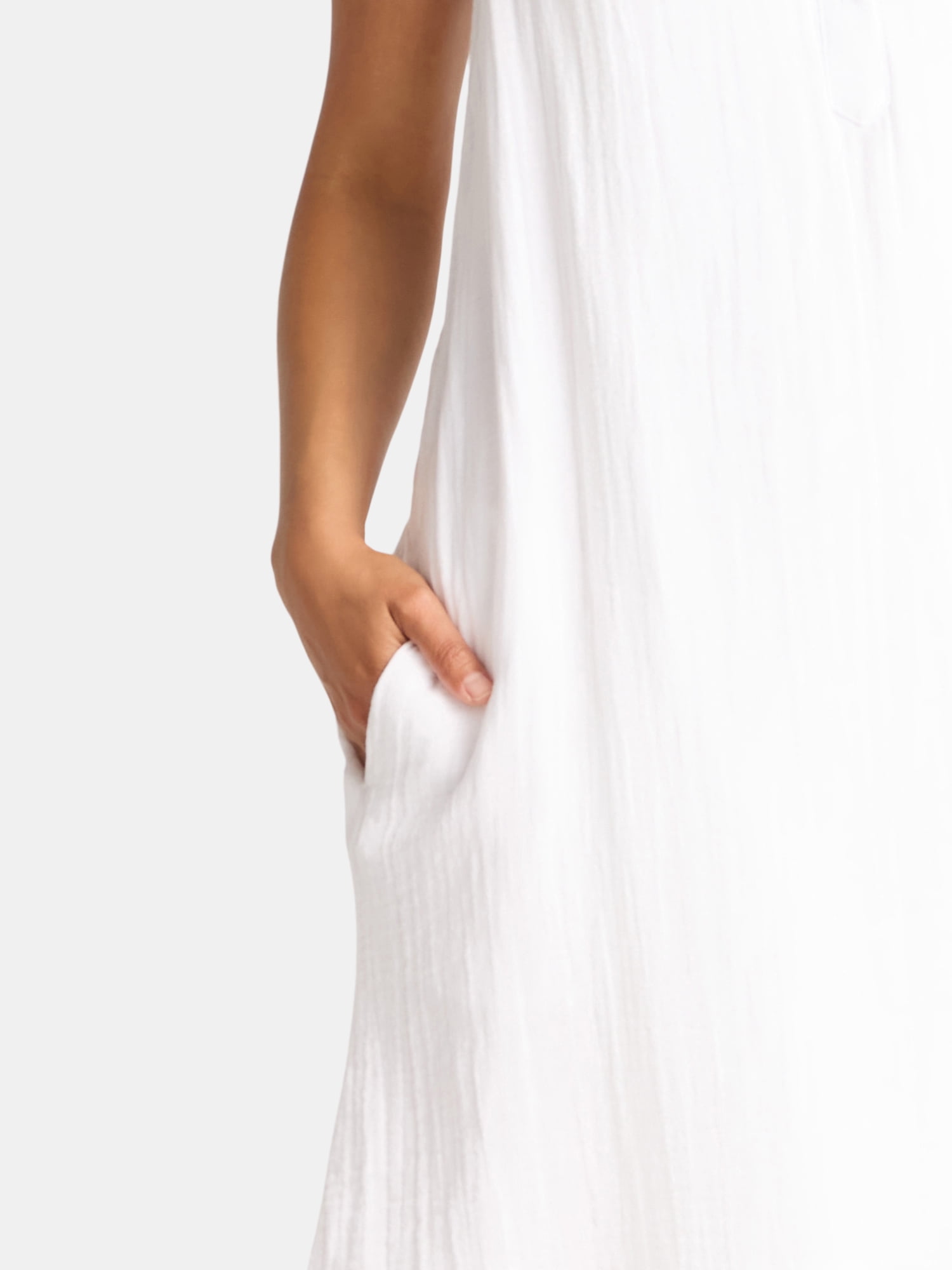 Time and Tru Women's Cotton Double Cloth Shift Dress, Sizes XS-XXXL