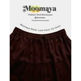thumbnail image 5 of Moomaya Womens Solid Cotton Maxi Skirt with Pockets | Tiered 40-Inch Long Skirt | Elastic Waist Resort Wear | Summer Outfit, 5 of 7