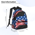 thumbnail image 4 of Lsque Shark With USA Flag Classic Casual Backpack - Large Capacity Water-Resistant Backpack for School, Work, Travel, and Outdoor Activities, 4 of 8