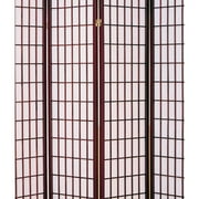 ORE International 4 Panel Room Divider, Cherry