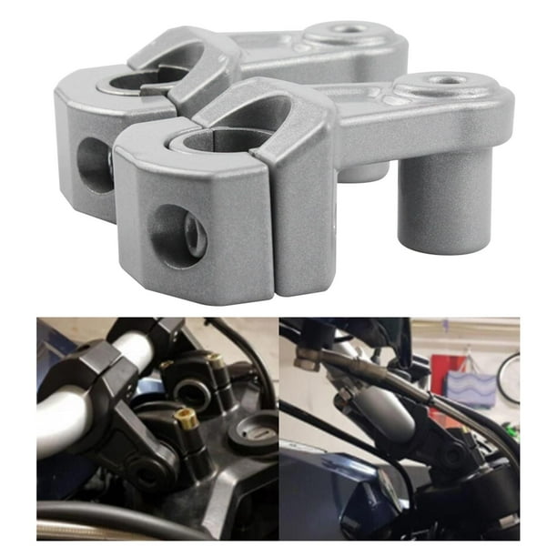 Riser Del Manillar de La Motocicleta Universal, de 22 Mm a 28 Mm, Adaptador de Montaje de Extensiones, Ajustador de 7/8 Pulgadas 1/8 Pulgadas, Man plata Yotijar Handlebar Risers
