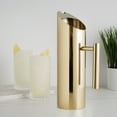 thumbnail image 6 of Viski Lemonade Pitcher - Stainless Steel Durable Metal Drink Carafe with Handle, 6 of 8
