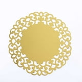 Efavormart 6 Pack Metallic Gold Laser Cut Cardboard Placemats with ...