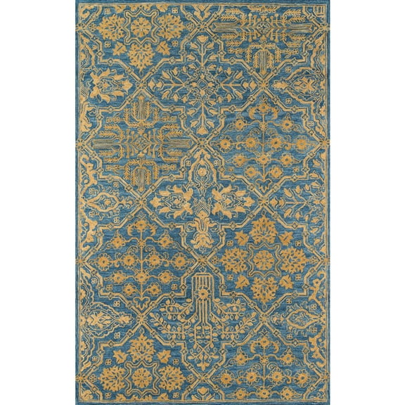 Momeni Traditional Rectangle Area Rug, Blue, 3'6" X 5'6"