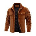 thumbnail image 1 of Ceisia Men's Casual Fashion Solid Color Long Sleeve Button Front Overcoat Warm Classic Daily Wear Winter Outerwear Gift, 1 of 3