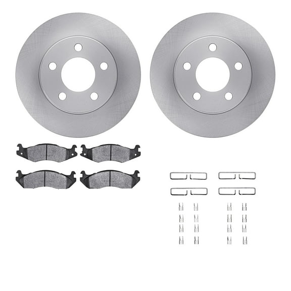 Dynamic Friction Company Front Brake Rotors with 5000 Advanced Brake Pads includes Hardware 6512-42129