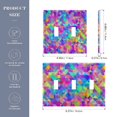 thumbnail image 2 of Yayeee Toggle Light Switch Wall Plate 3-Gang 6.37"x4.48" Decorative Outlet Cover, Vibrant Geometric Pattern, 2 of 7