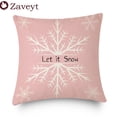 thumbnail image 4 of Funda de cojín de lino con diseño de árbol de Navidad, cubierta bonita de copos de nieve, color rosa, decoración de Año Nuevo, 2023, 4 of 4