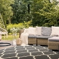 thumbnail image 4 of Safavieh Courtyard Alyssa Geometric Indoor/Outdoor Area Rug, Anthracite/Beige, 7'10" x 7'10" Square, 4 of 13