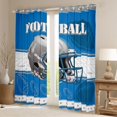 thumbnail image 2 of jejeloiu Rugby Gamer Blackout Curtains Set of 2 (52x84 Each),Football Sport City Window Curtains,Blue White Gray Curtains and Drapes For Boys Kids,Microfiber Bedroom Decor, 2 of 6