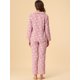 thumbnail image 5 of Conjuntos de pijama para mujer Ropa de dormir de manga larga Traje de noche suave para mujer Conjuntos de salón Pj Rosa M, 5 of 6