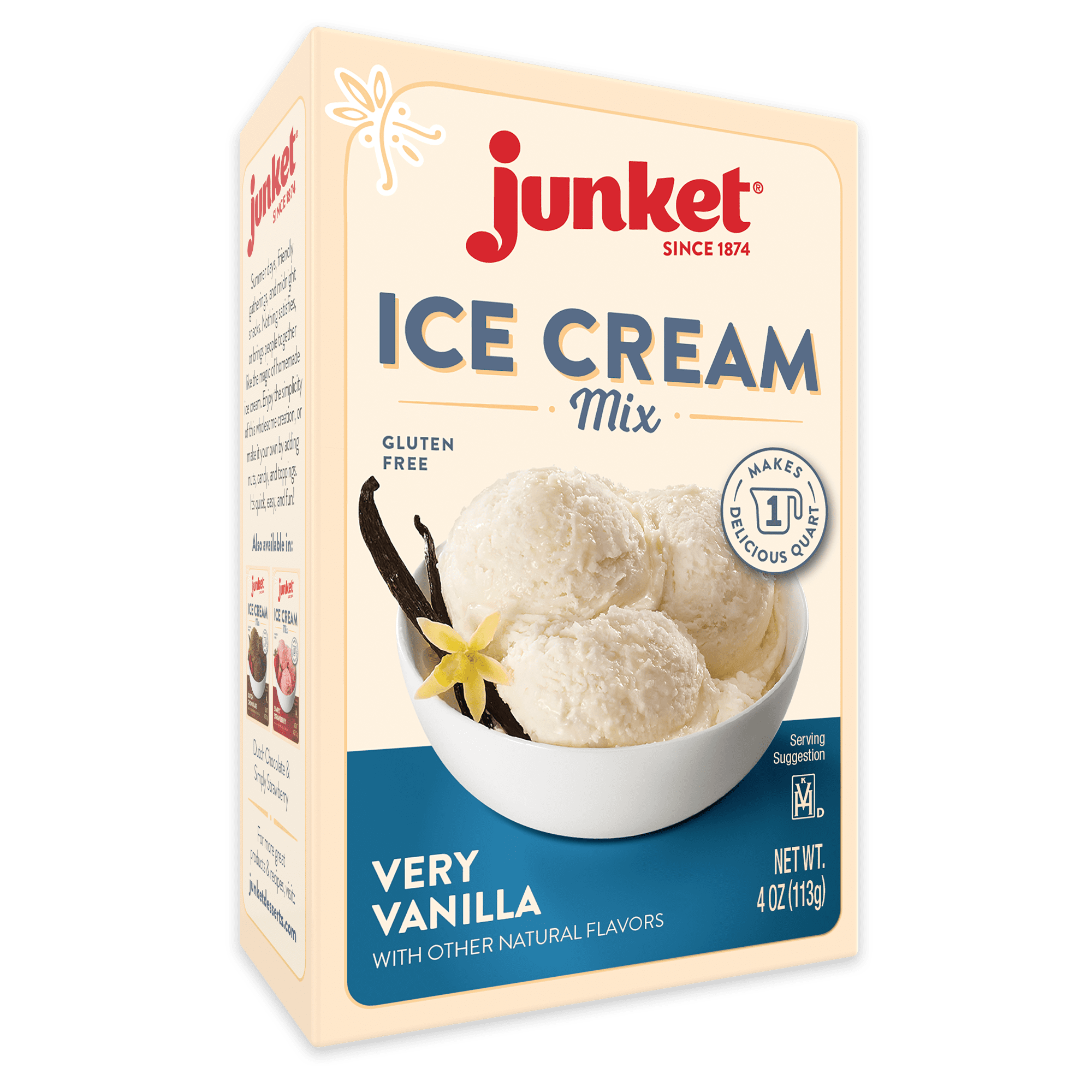 Junket Ice Cream Mix Very Vanilla, 4 Ounce