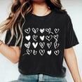 thumbnail image 5 of jovatis Shorts Athlétiques pour Femmes T-Shirt Décontracté à Manches Courtes Imprimé Saint-Valentin Col Rond, 5 of 5