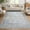 Light Green, variant on Machine Washable Silver Sage Area Rug, Vintage Distressed Medallion Carpet, Non-Slip Low-Pile Rug for Living Room & Bedroom,4'x6'