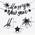 thumbnail image 3 of 3 juegos de pancartas de Feliz Año Nuevo: suministros para fiestas de Nochevieja, letrero de Feliz Año Nuevo decorado para Nochevieja, accesorios de fiesta con purpurina para 2025, 3 of 4