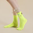 thumbnail image 1 of Vedolay Crew Socks For Women No Show Socks Women Cotton Sock Crew Socks for Women Anti-slid Casual Cotton Socks Invisible Liner Ankle Socks for Women,Green One Size, 1 of 3