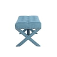 thumbnail image 4 of Chic Home Dianna Neo Traditional Linen X-Leg Bench, 4 of 5