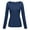 Dark Blue, variant on Ladies Shirts Summer Top for Women Shirts Women Solid See-Through Long Sleeve Seamless Arm Top Mesh Blouse Enhanced Comfort Breathable Knit Mesh Elegant Sheer Coverage Everyday Wardrobe White M
