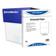 Printworks Perforated Paper, 8.5 x 11, 20 lb, 5.5 Perf, White, 2500 Shts, 04116