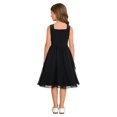 thumbnail image 2 of TTAO Robe Plissée Sans Manches à Col en V pour Filles, Ornée de Strass Scintillants, pour Mariage, Banquet, Bal de Promo, Fête, Noir 16, 2 of 7