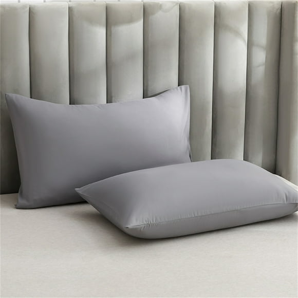 Pillowcases, Soft Wrinkle Fade Stain Resistant Pillowcase Set, 2 Pack Premium Microfiber Pillow Covers Machine Washable Quick Dry, Gray